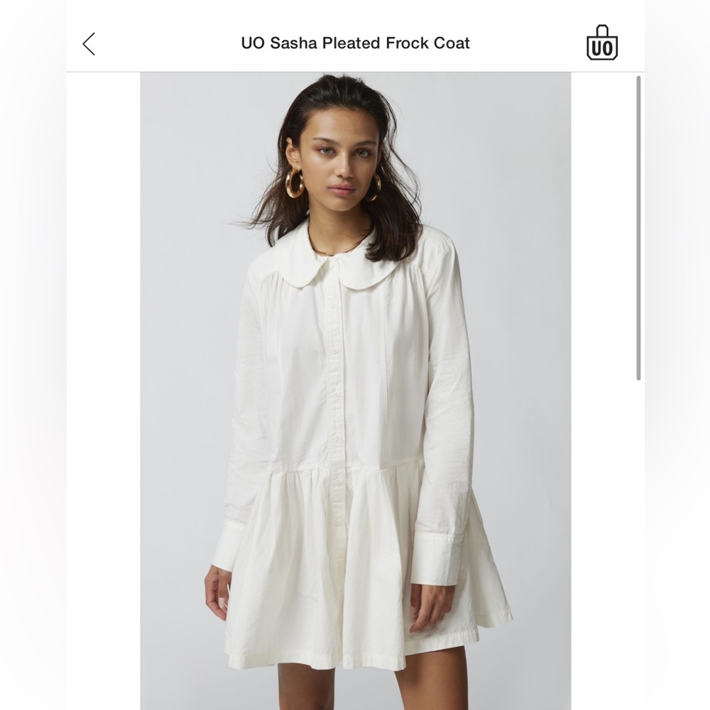 NWT Urban Outfitters Pleated Frock Dress size L